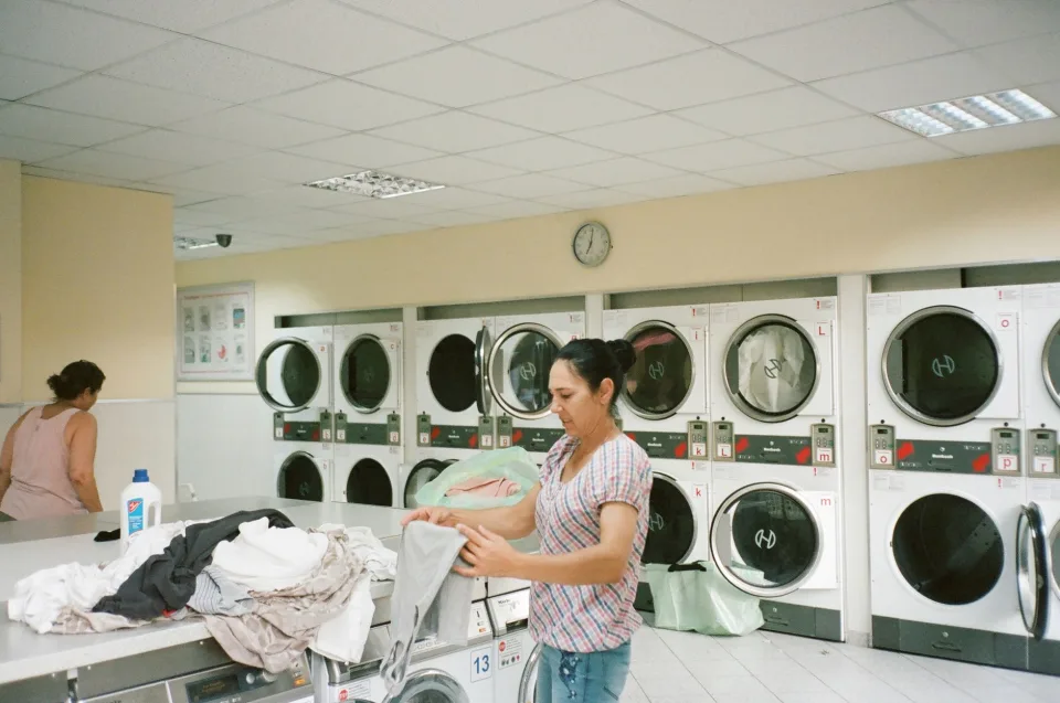 Dãy máy giặt công nghiệp